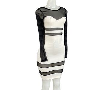 Codigo Lace Sheer Mesh Above Knee Dress Size S